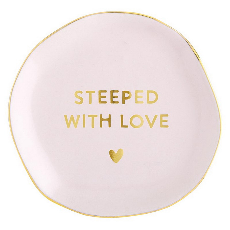 Picture of Christian Brands R0221 Ceramic Tea Bag Rest Holders - Steeped with Love