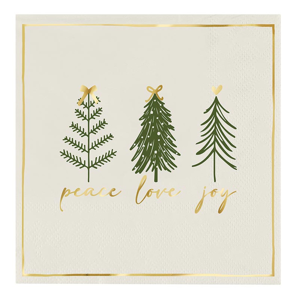 R0106 Cocktail Napkins - Peace Love Joy