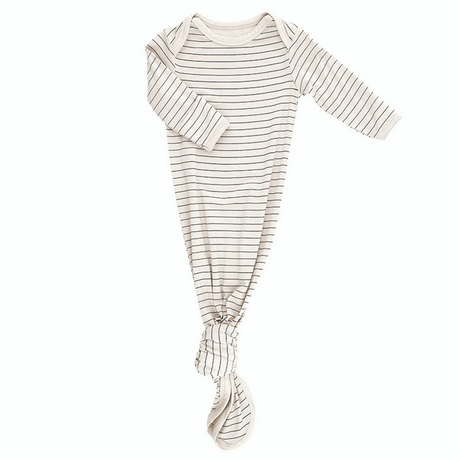 R1539 Knotted Gowns - Stripes - 0-3 Months Babies