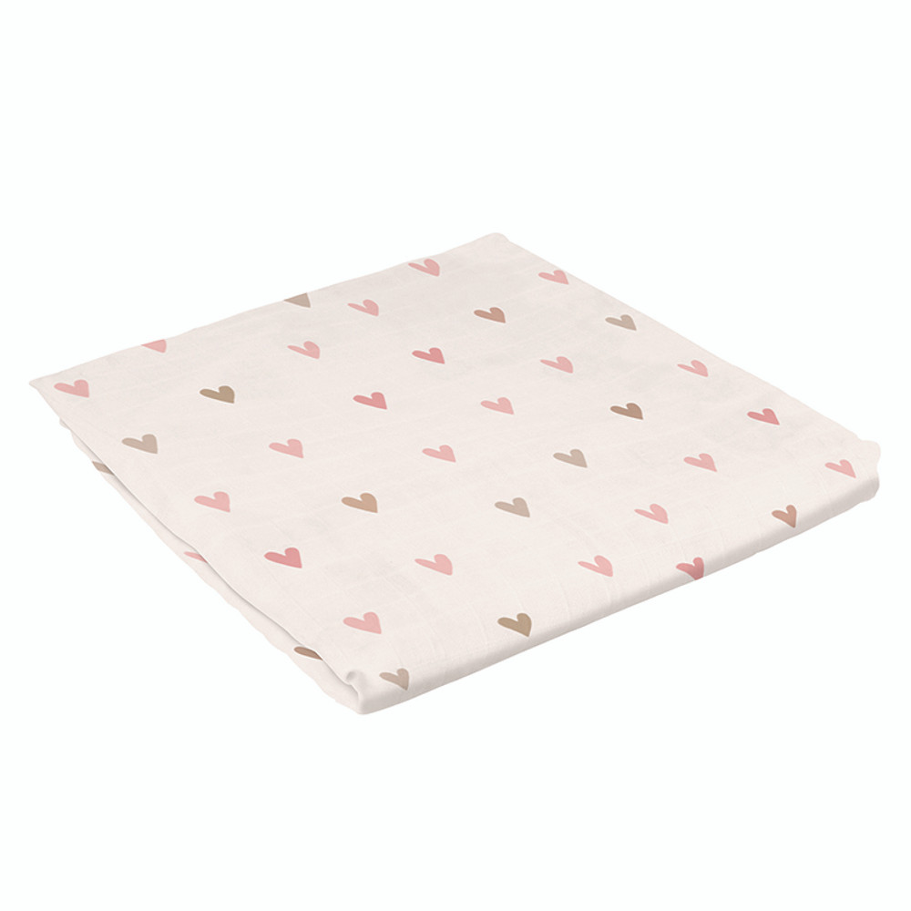 R1466 Stephan Baby Swaddle Blanket - Hearts