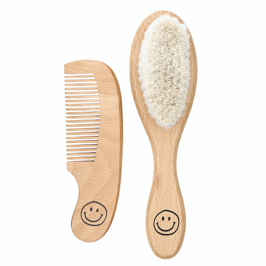 R1521 Stephan Baby Brush & Comb Set - Smile