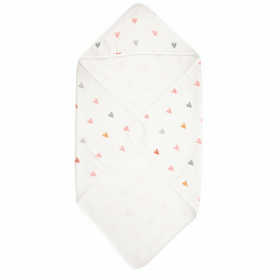 R1462 Stephan Baby Hooded Towel - Hearts