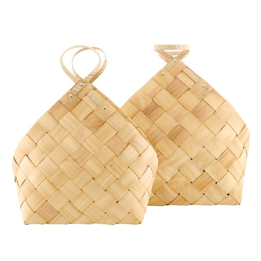 R0090 Nested Wood Fiber Baskets - Natural