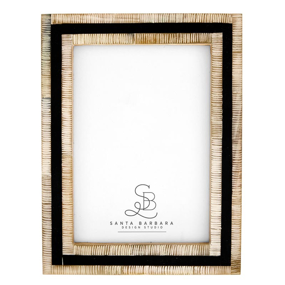 R0064 Horn Photo Frame with Resin Bordered - 5 x 7 in.
