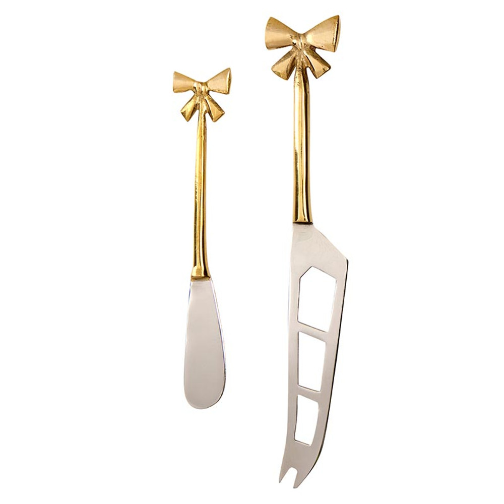 Picture of Christian Brands R0316 Gold Bow Cheese Knives Set