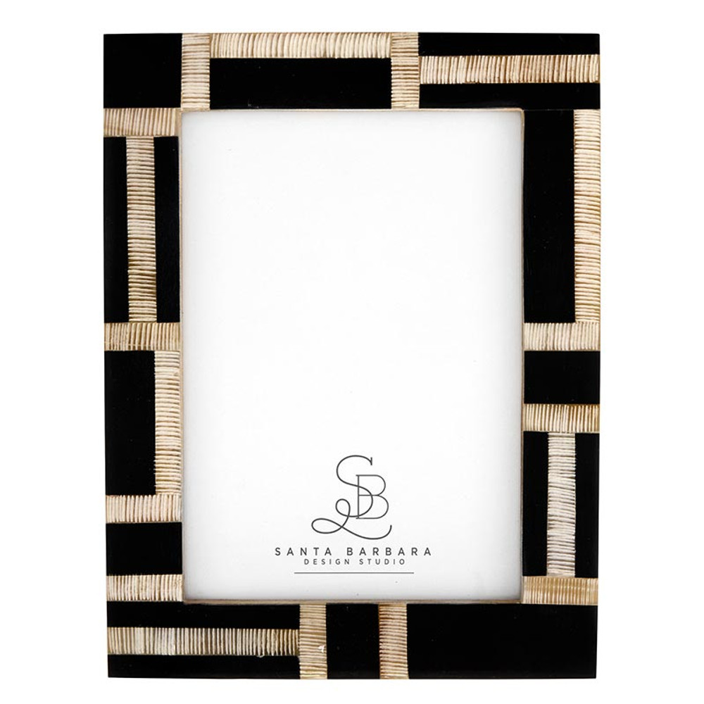 R0066 Horn Photo Frame with Resin Patterned - 5 x 7 in.