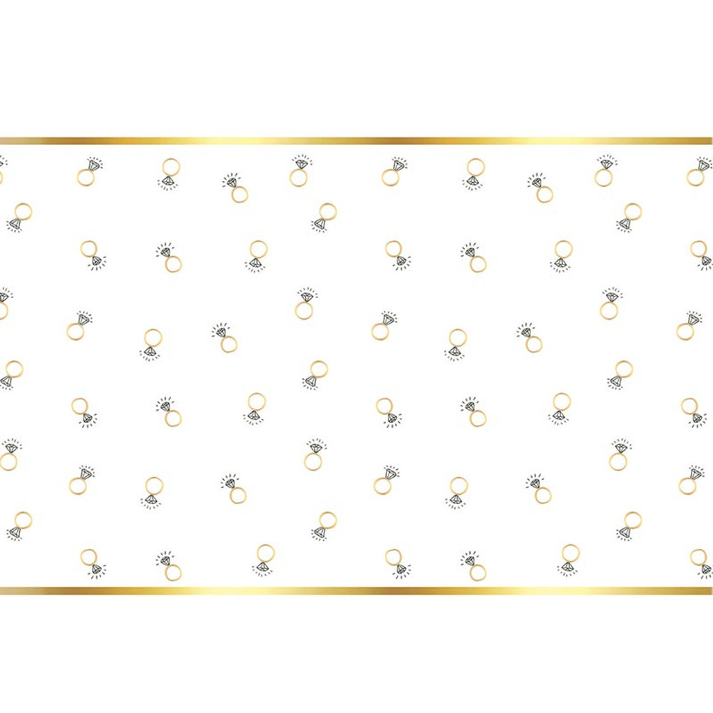 Picture of Christian Brands R1798 Foil Paper Table Runner - Rings