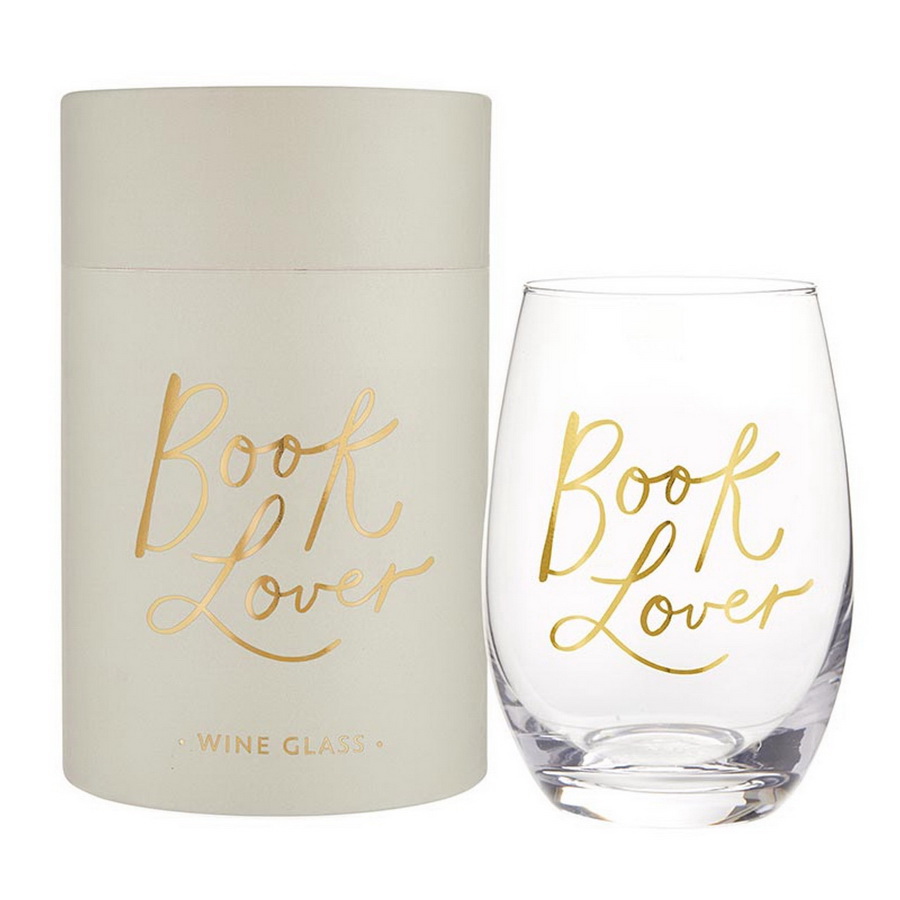 Picture of Christian Brands R0232 Sipping Pretty Stemless Wine Glass - Book Lover