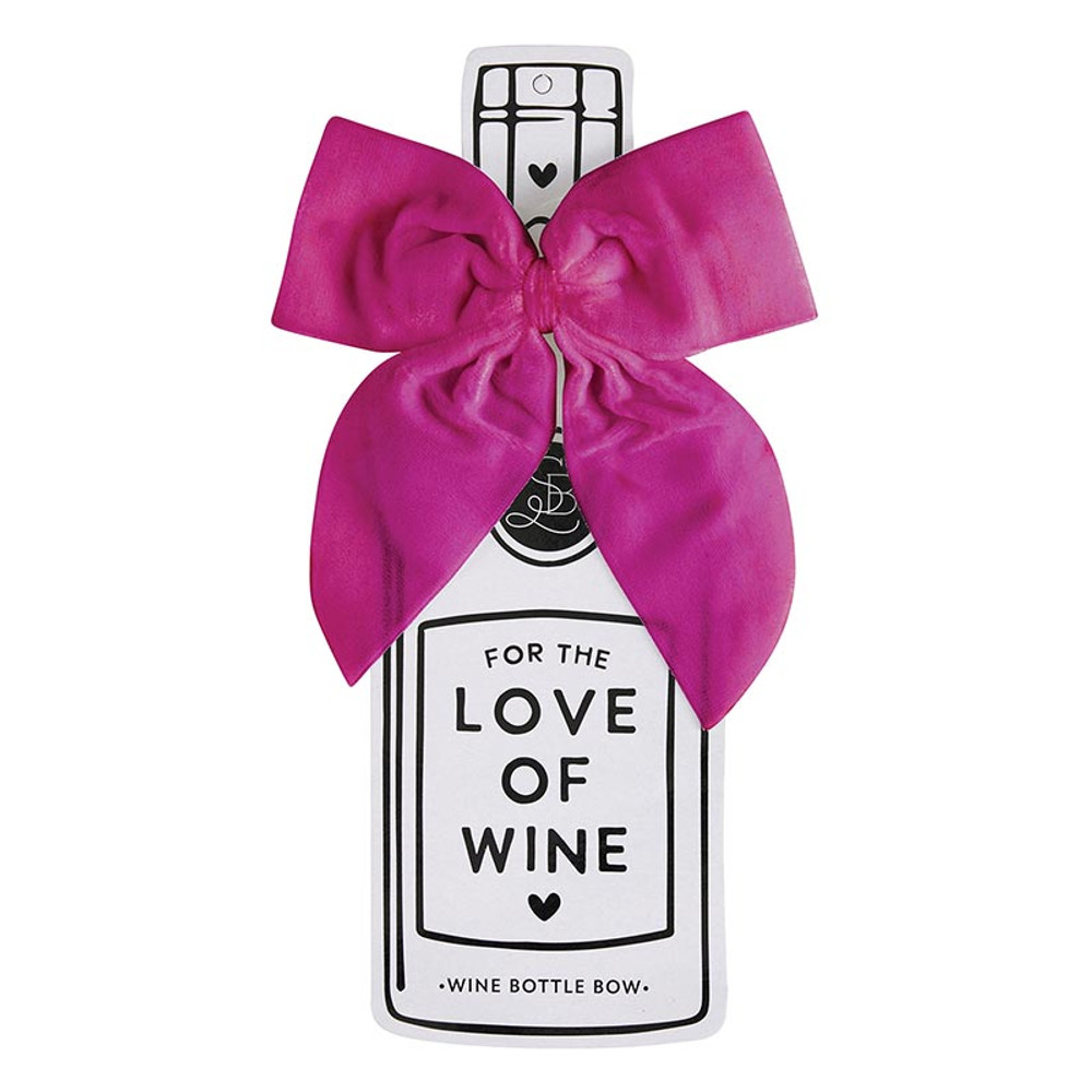 Picture of Christian Brands R0072 Velvet Wine Bottle Bow - Pink