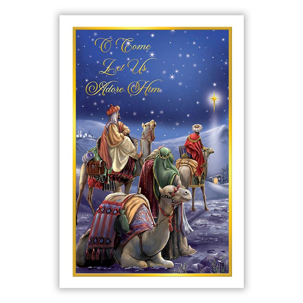 Picture of Christian Brands R2013 O Come Let Us Adore Him Christmas Card