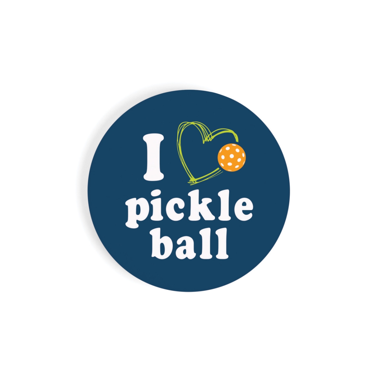 CSTS1038 2.75 in. I Love Pickleball Car Coaster
