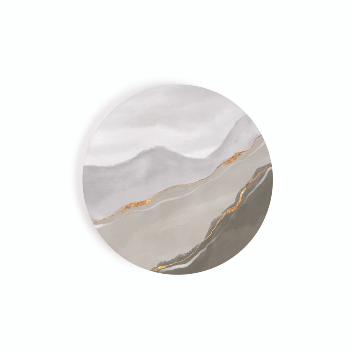 CSTS1043 2.75 in. Gray Abstract Ceramic Car Coaster