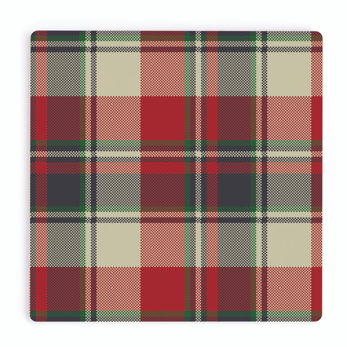 COA2099 4 x 4 in. Red, Green & White Coaster
