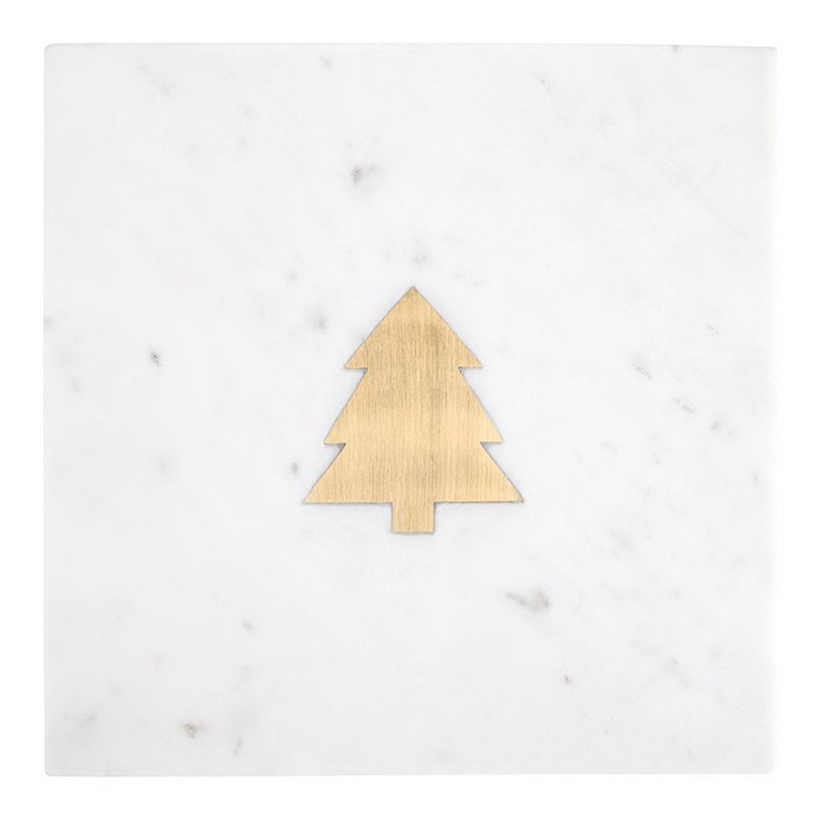 R0307 Holiday Marble Serving Board - Tree