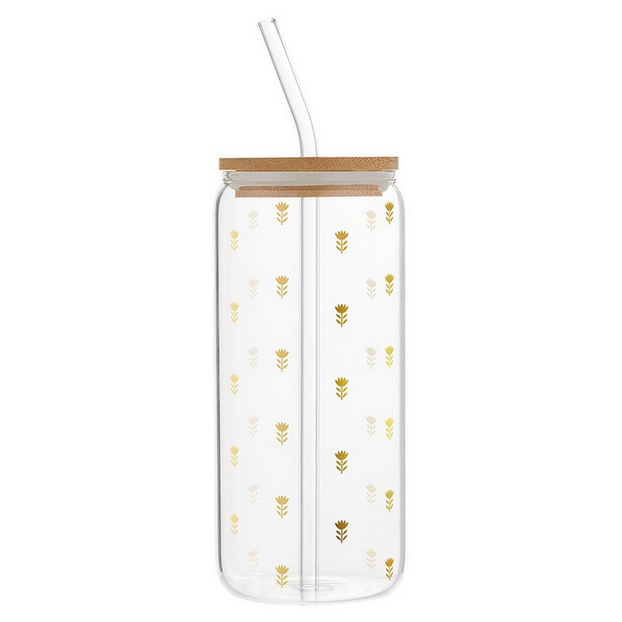R0165 Glass Cold Brew Tumbler - Flowers