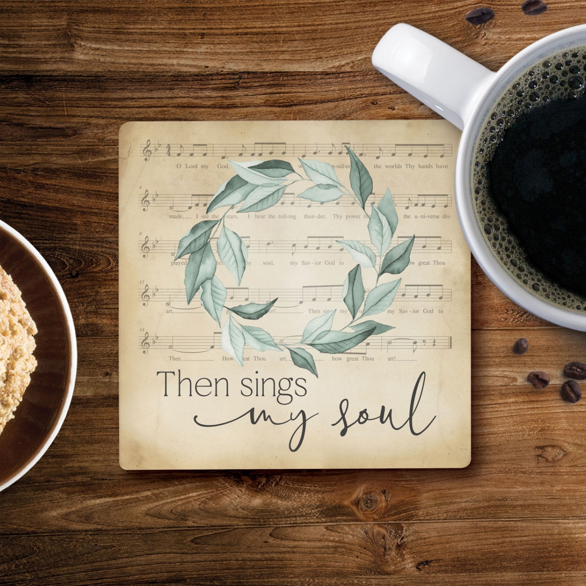 COA1832 4 x 4 in. Then Sings My Soul Ceramic Coaster