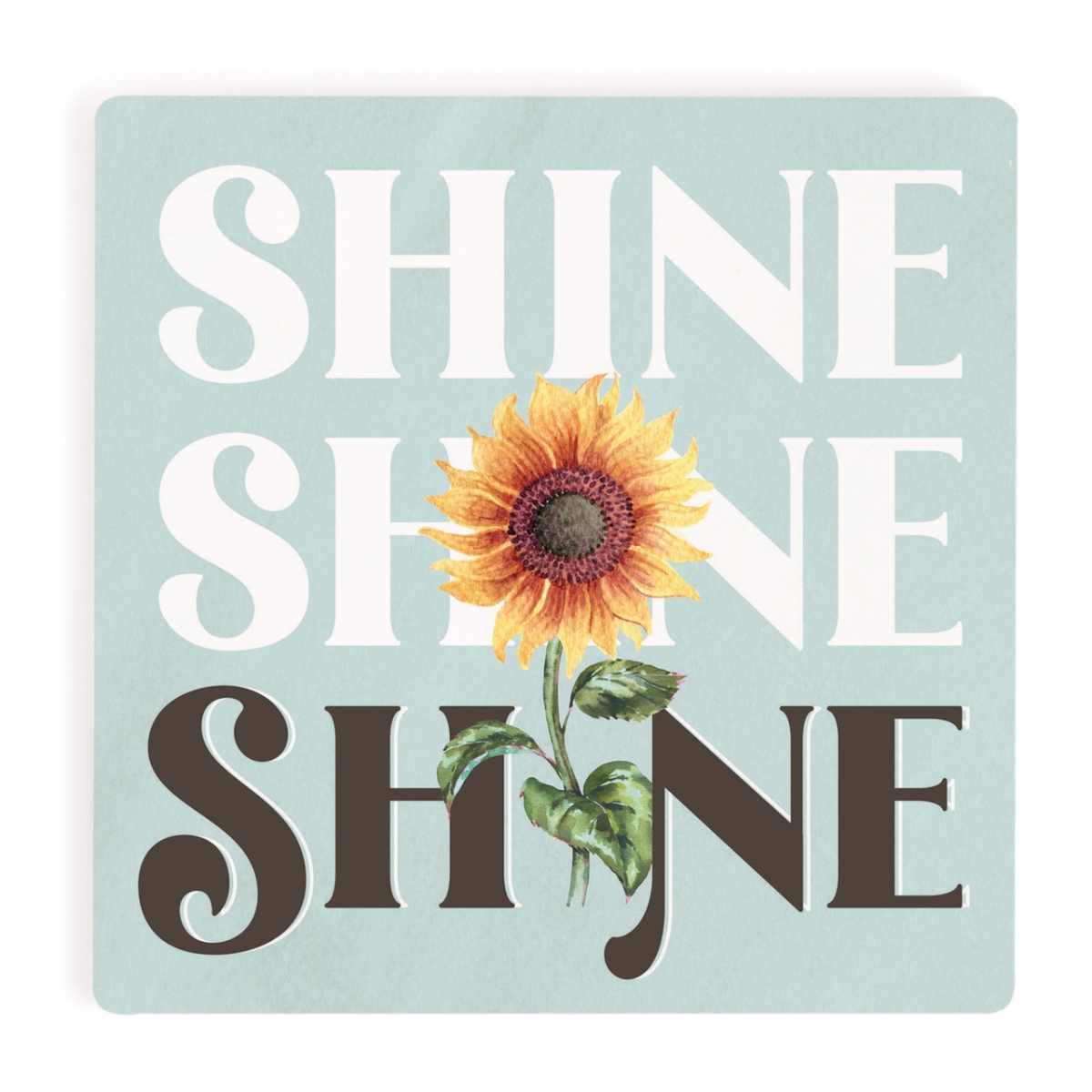 COA1888 4 x 4 in. Shine Ceramic Coaster