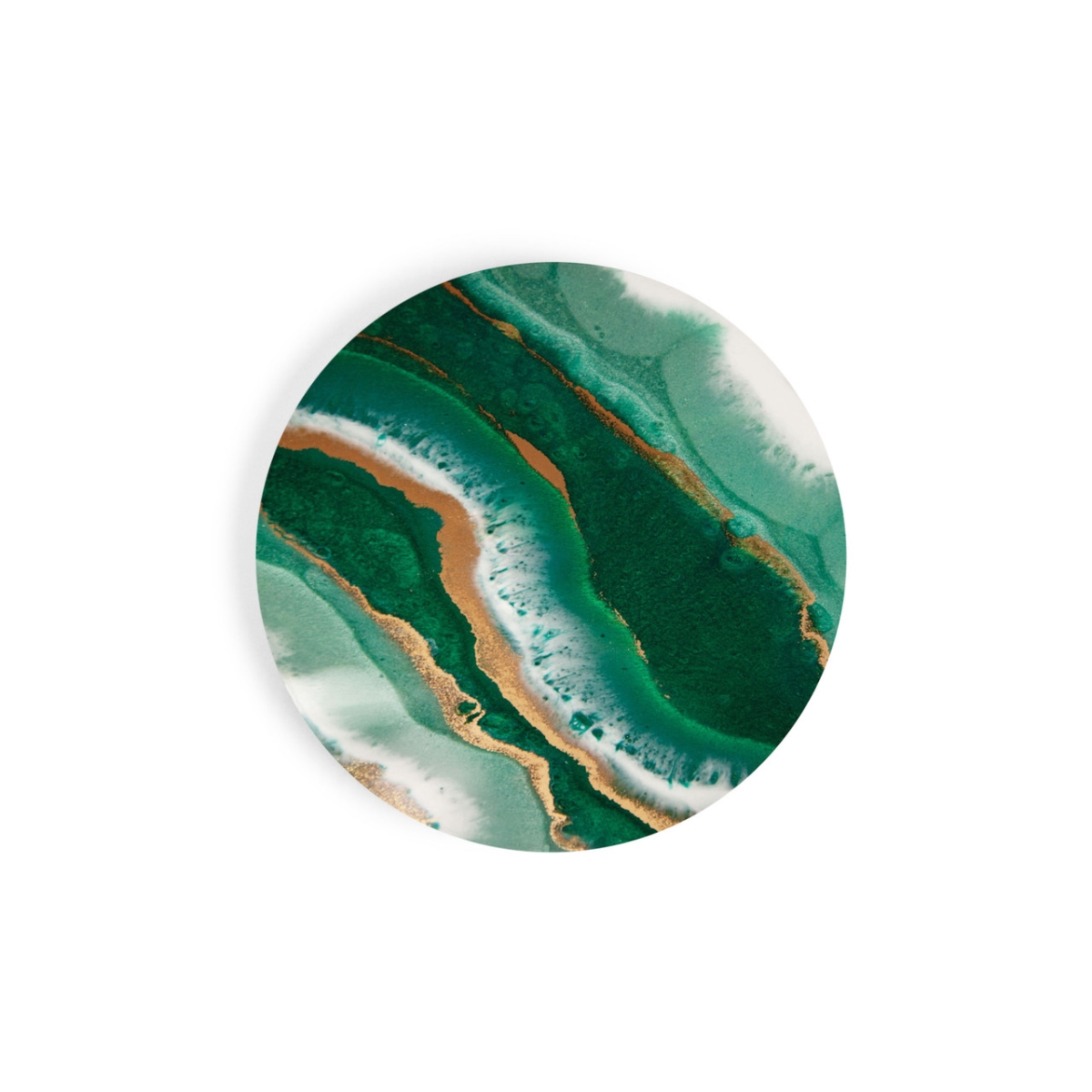 CST0665 2.75 in. Jade Marble Ceramic Car Coaster