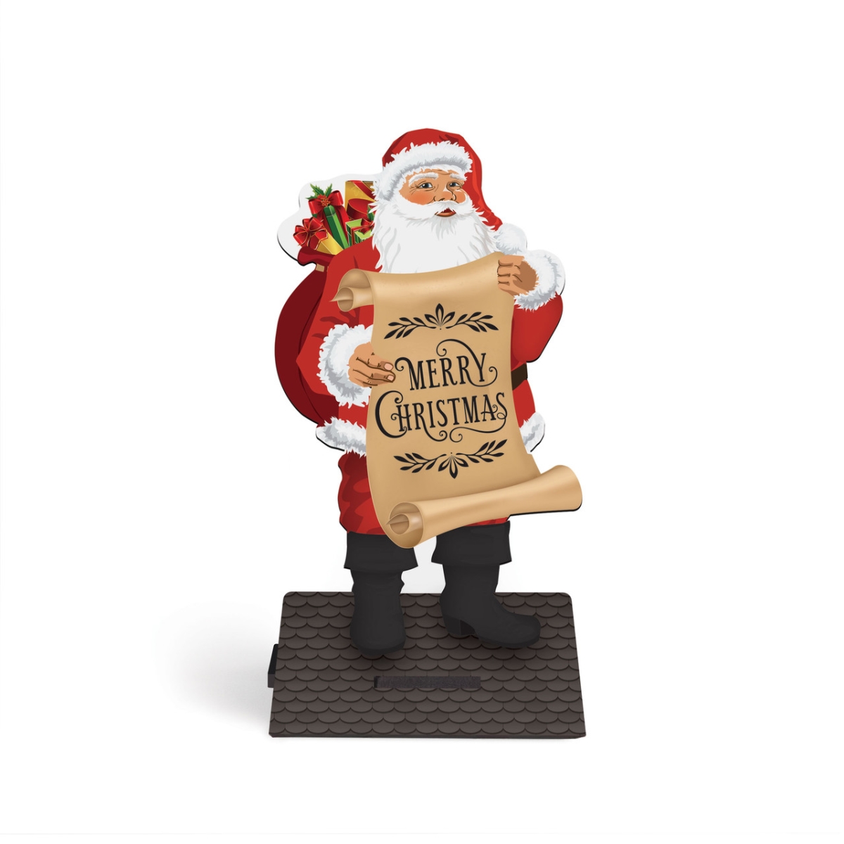 SST0063 3 x 6 in. Santa Merry Christmas Snap Sign