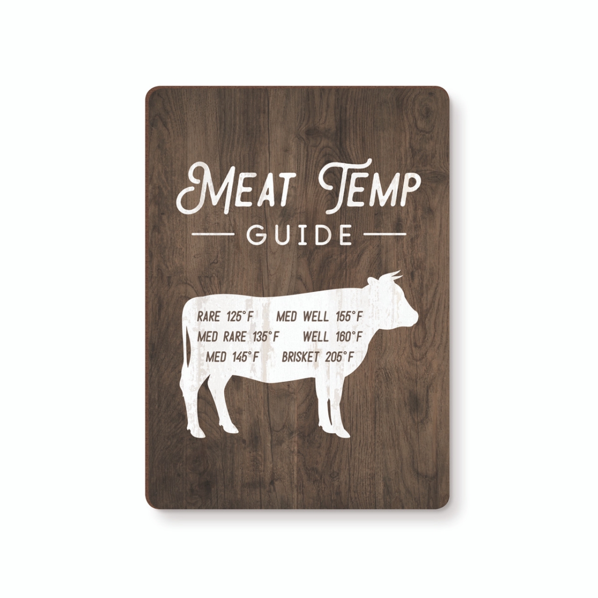 MGT0704 2.5 x 3.5 in. Meat Temp Beef Wood Magnet