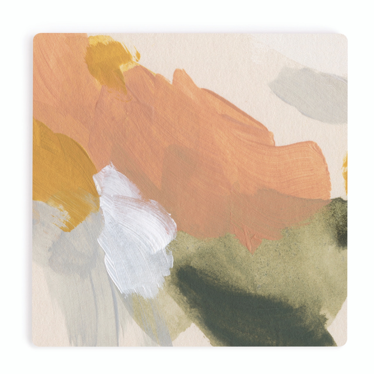 Picture of Christian Brands COA2049 4 x 4 in. Green Brushstroke Ceramic Coaster