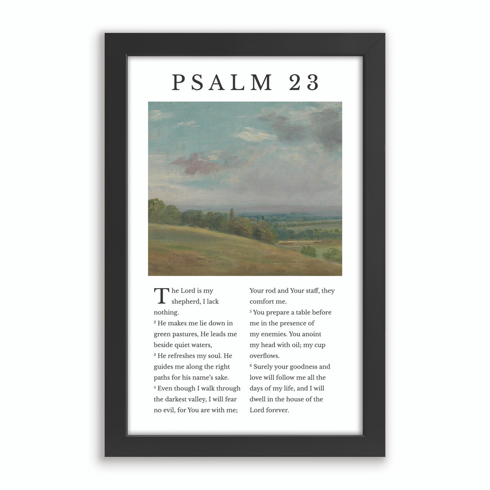 TFW0001 12 x 18.5 in. Framed Wall Art - Psalm 23