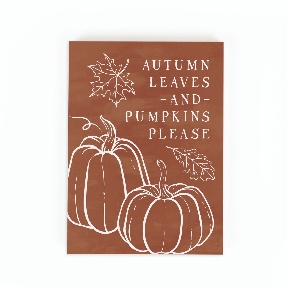 BHB0864 5.5 x 7.25 in. Autumn Leaves Word Block