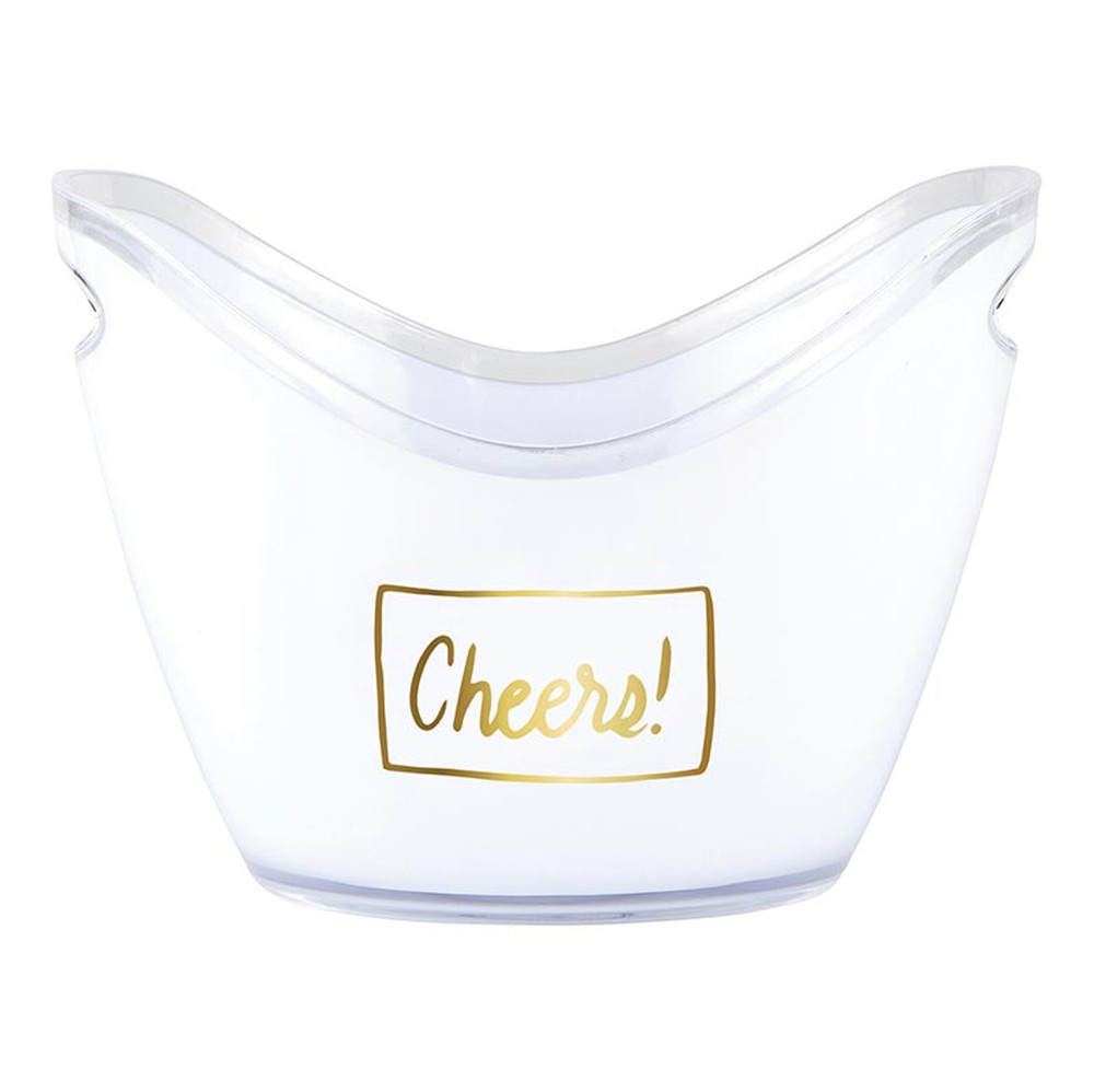 Picture of Christian Brands R1730 Foil Acrylic Beverage Bucket - Gold Cheers
