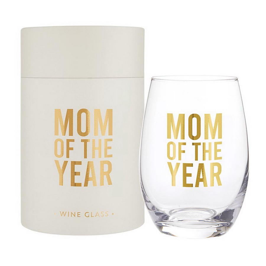 Picture of Christian Brands R1389 Sips Stemless Wine Glass - Mom of the Year