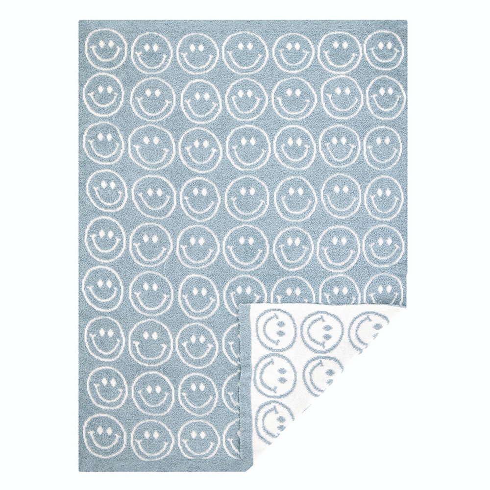 R1525 Stephan Baby Plush Blanket - Smiley Faces