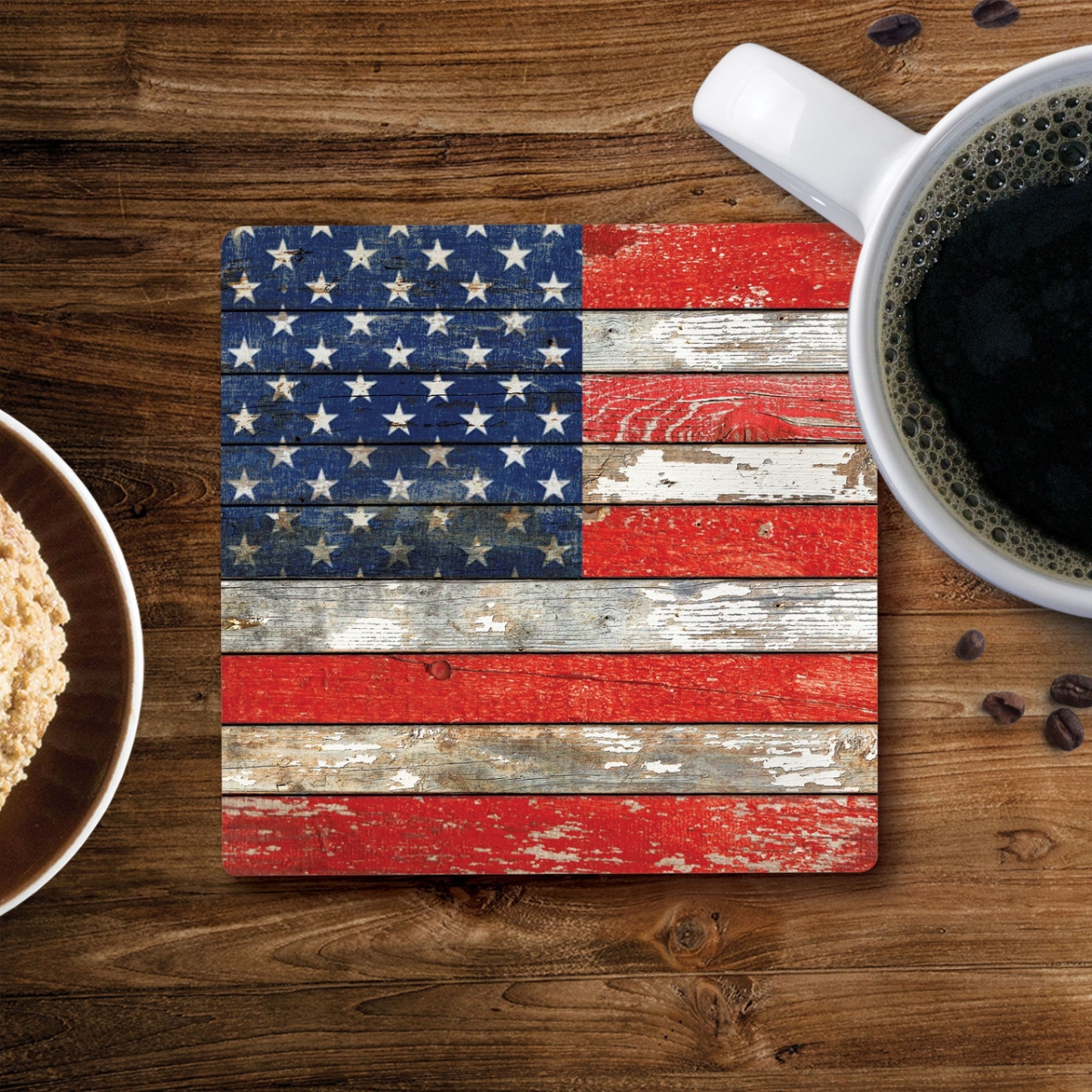 Picture of Christian Brands COA1269 4 x 4 in. American Flag Ceramic Coaster