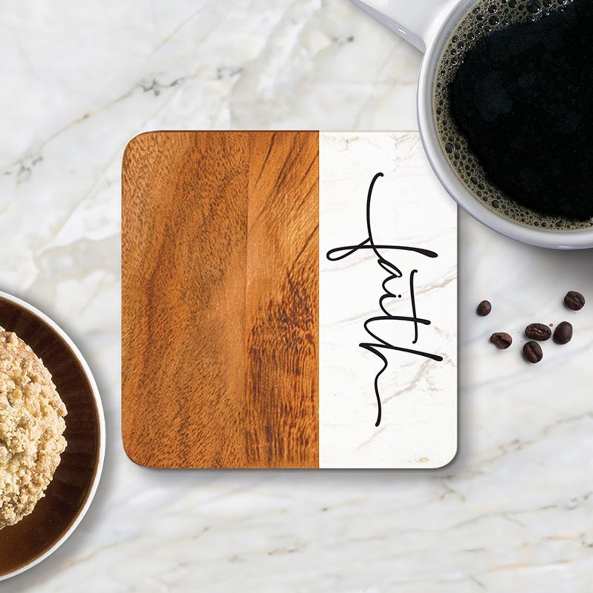 Picture of Christian Brands COSP0118 4 x 4 in. Faith Square Coaster Set, Pack of 4