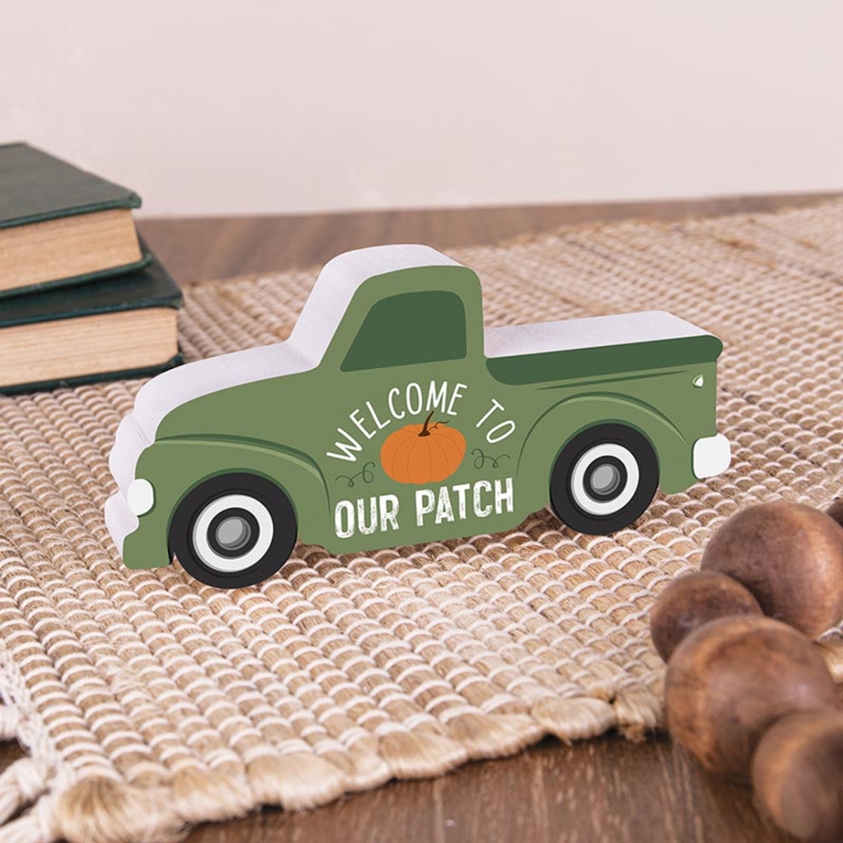 SHP0177 5.25 x 2.5 in. Welcome to Our Patch Christmas Shape Sign