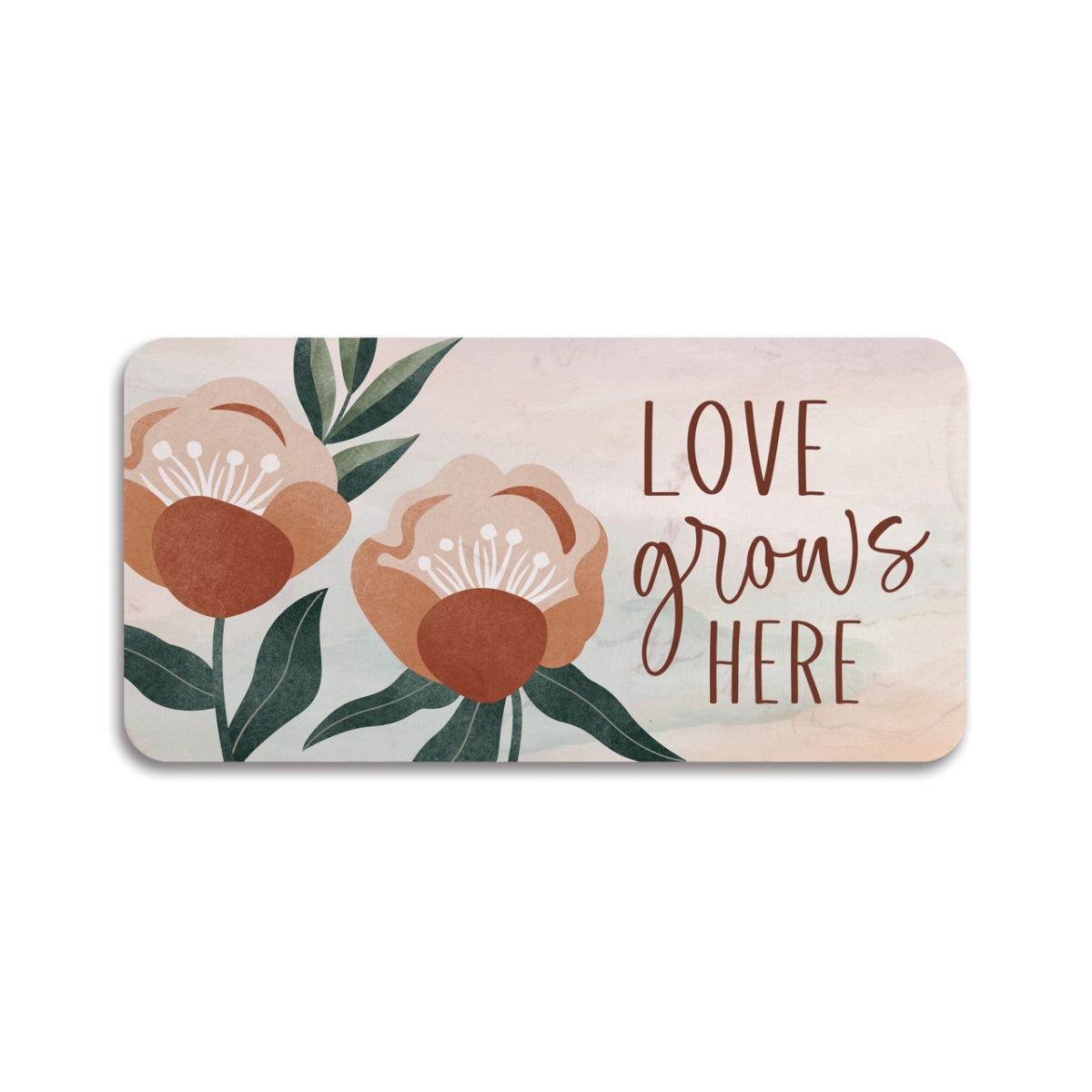 YSTN0003 8 x 4 in. Love Grows Here Garden Stone