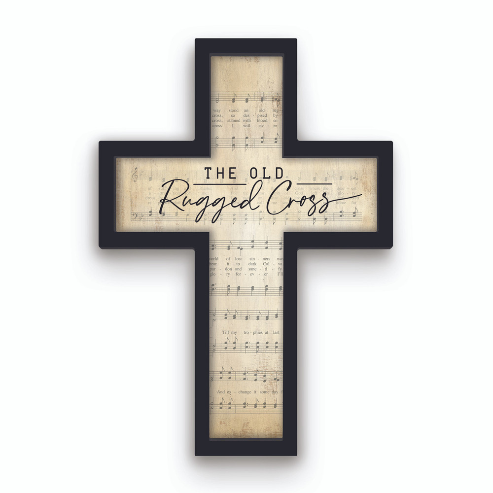 CRO0278 24 x 34 in. Hymns of Our Heritage Collection Framed Art - The Old Rugged Cross