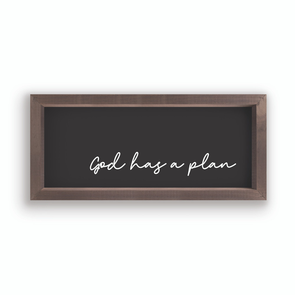 VFR0558 18.25 x 8.25 in. Framed Art - God Has A Plan