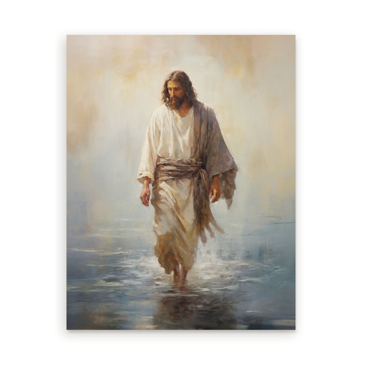 HFA0124 5.5 x 7.25 in. Jesus Walking Easel Sign