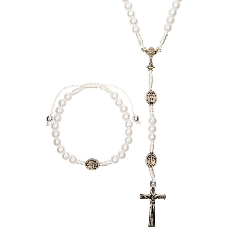 R1667 First Communion Necklace & Bracelet Set - Girl