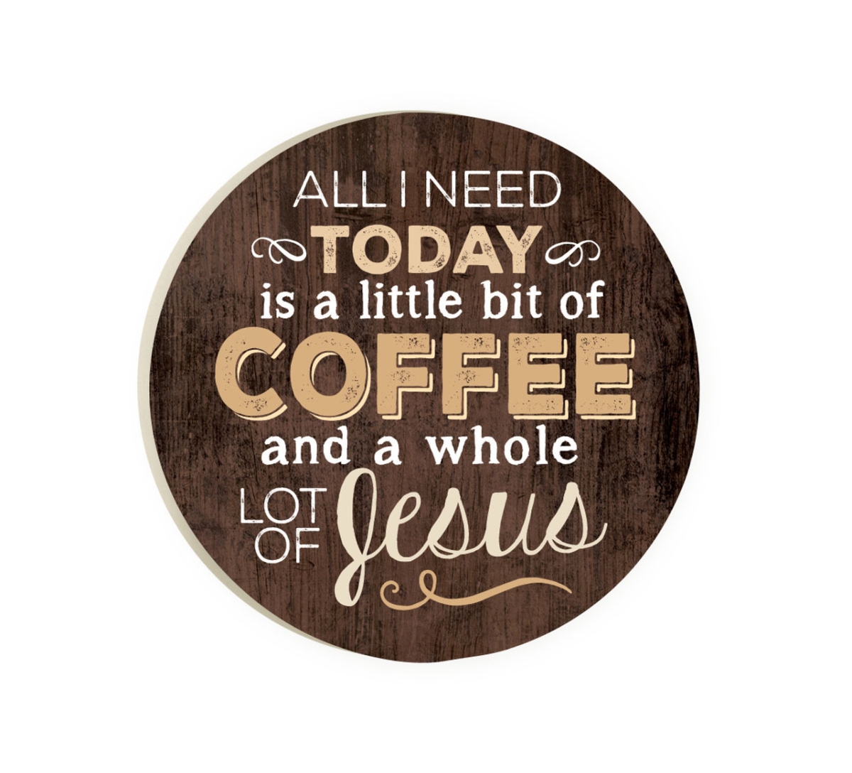 Picture of Christian Brands CSTS0609 2.75 in. All I Need Today is Coffee Ceramic Car Coaster