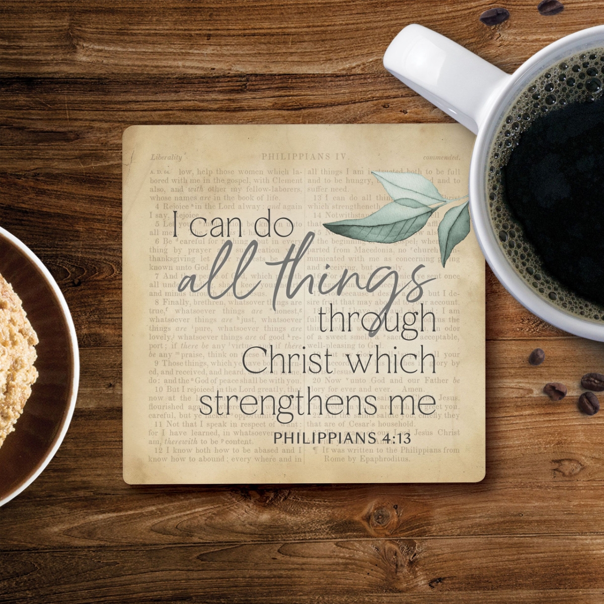COA1833 4 x 4 in. I Can Do All Things Ceramic Coaster