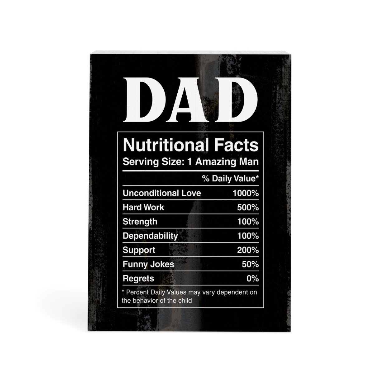 Picture of Christian Brands BHB0755 5.5 x 7.25 in. Dad Nutritional Facts Word Block