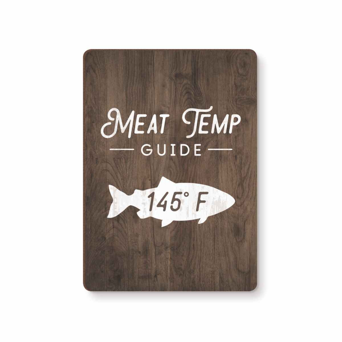 MGT0706 2.5 x 3.5 in. Meat Temp Fish Wood Magnet