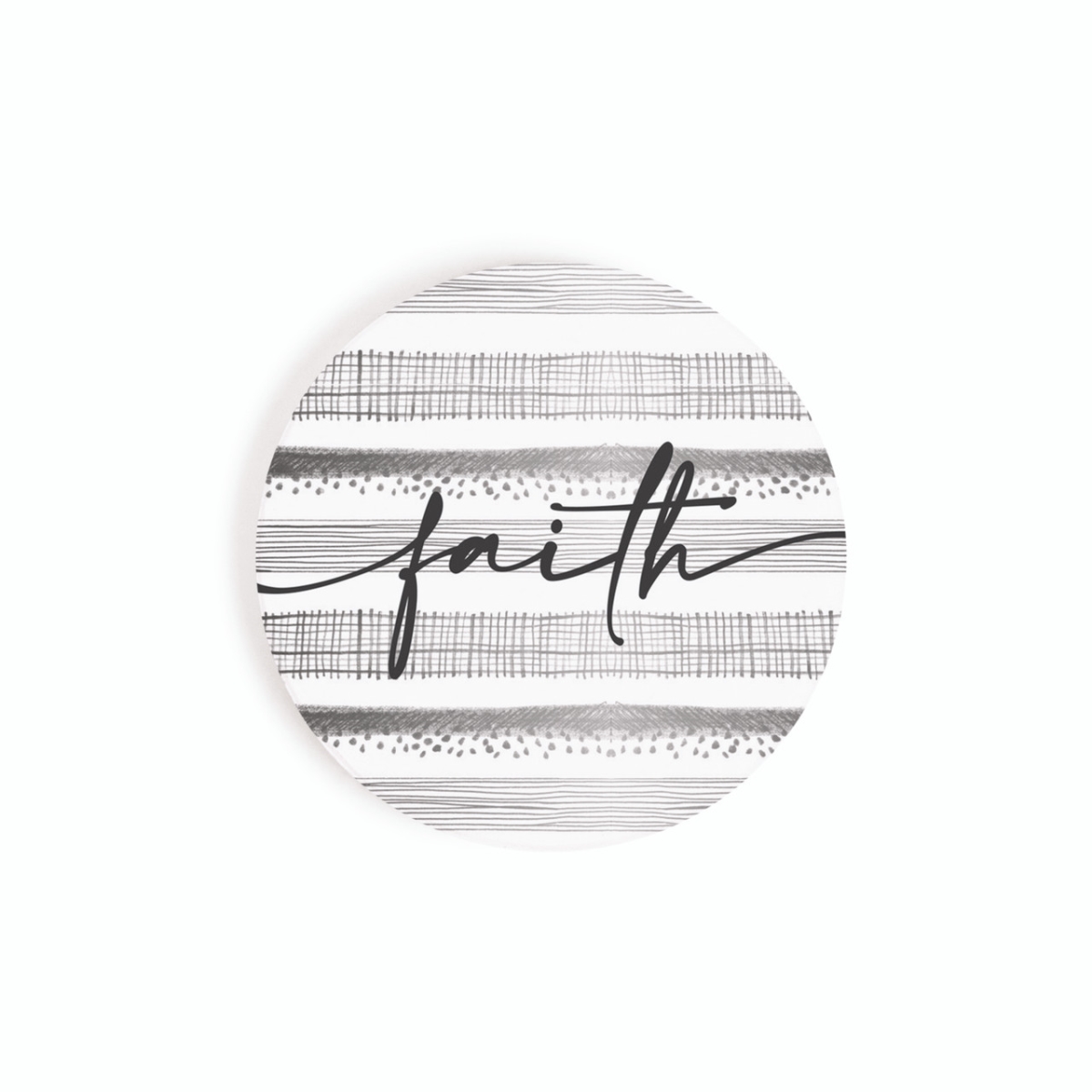 CSTS1061 2.75 in. Faith Ceramic Car Coaster
