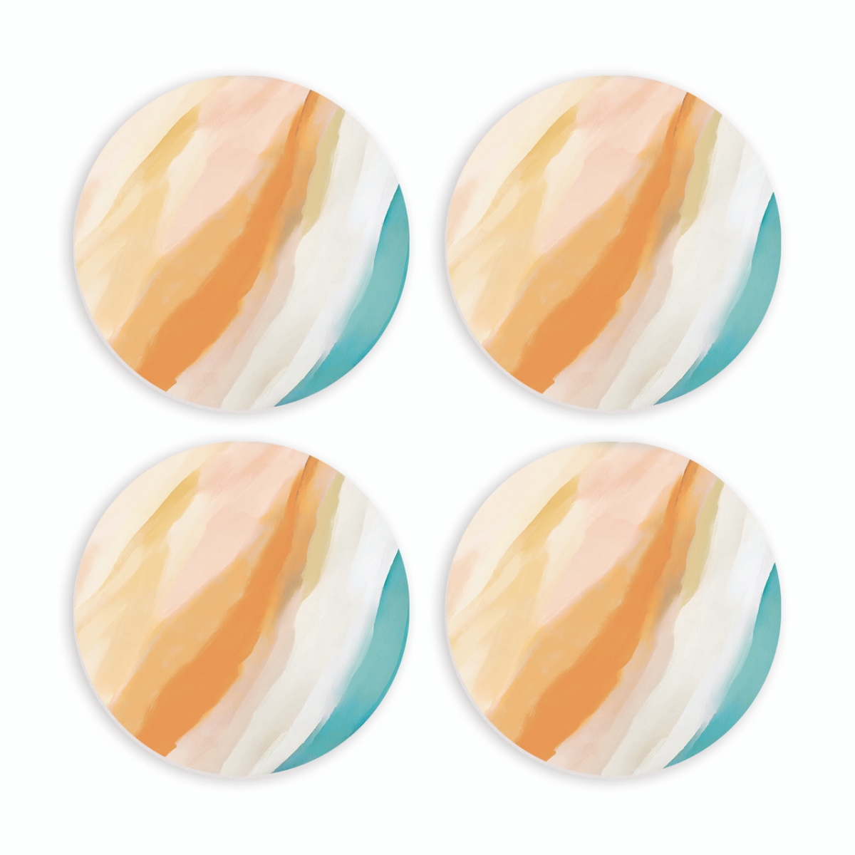 Picture of Christian Brands COCP0089 4 in. Watercolors Ceramic Round Coaster Set&#44; Pack of 4