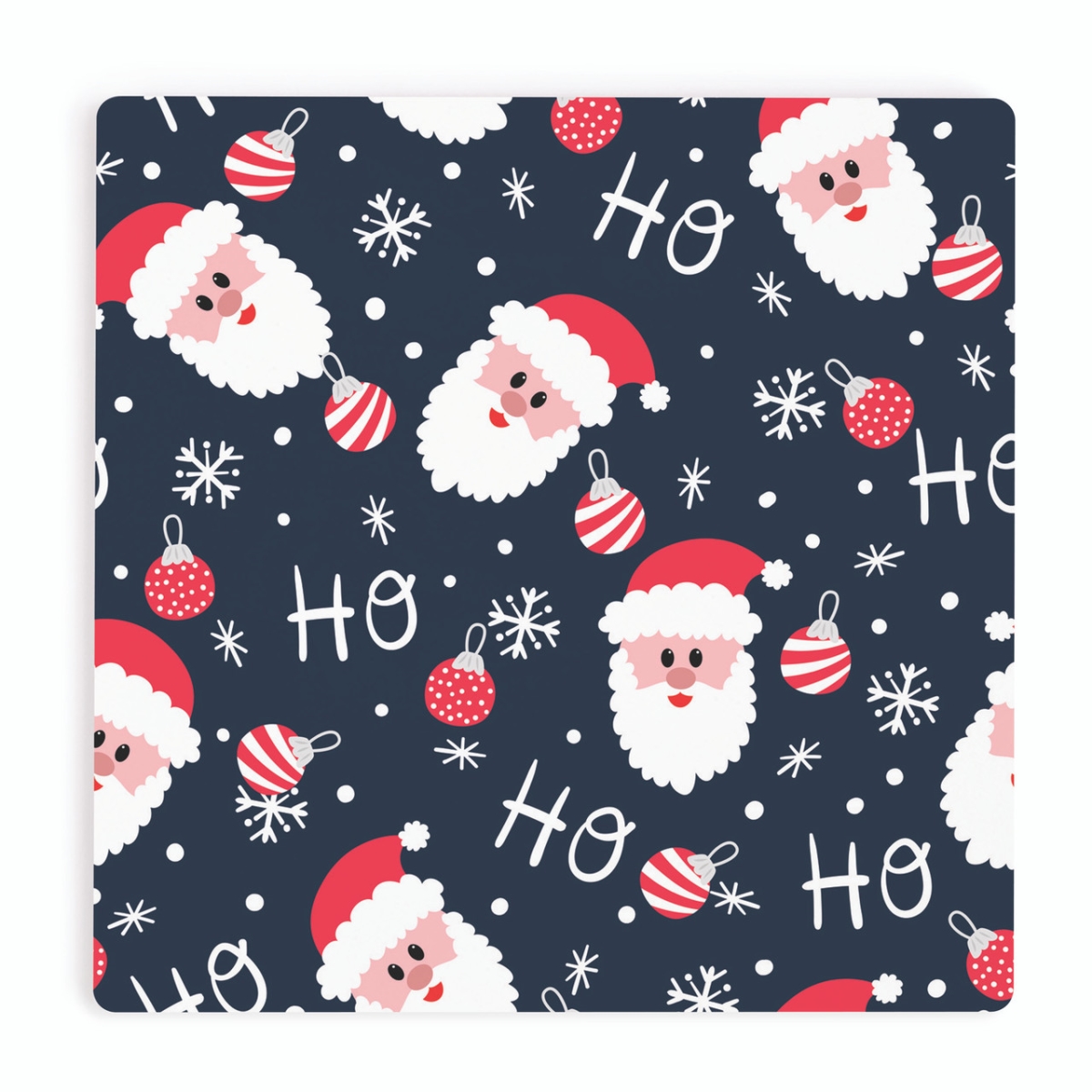 COA2107 4 x 4 in. Ho Ho Ho Coaster
