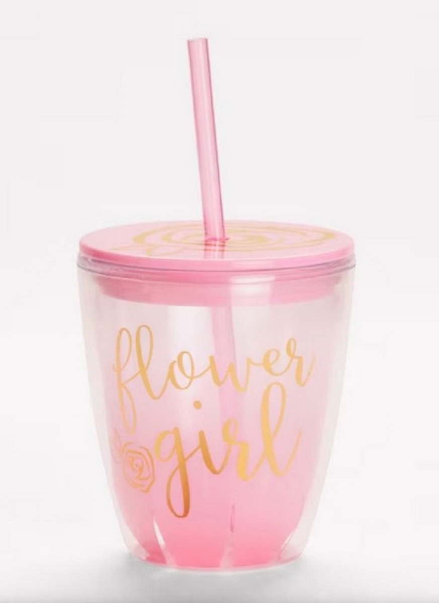 Picture of Christian Brands F175318 10 oz DOF Flower Girl Insulated Tumbler - Pink Ombre