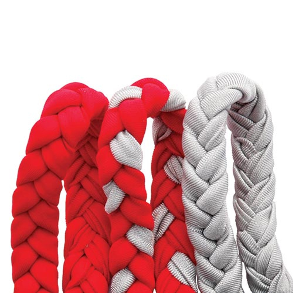P73391 Pom Braid Headbands - Red & Perla