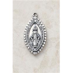 SS3414 Miraculous Medal with 18 in. Chain