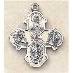 SS4000RU Sterling Four Way Medal with 24 in. Chain for Men