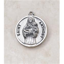 SS727-3 Sterling Patron Saint Anthony Medal with 20 in. Chain